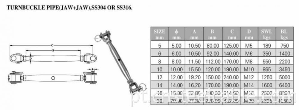 Stainless Steel Turnbuckle